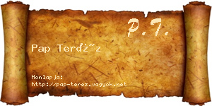 Pap Teréz névjegykártya